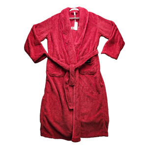 Womens Ladies Fluffy Robe Soft Fleece Luxe Plush Warm Sherpa Night Spa Bathrobe